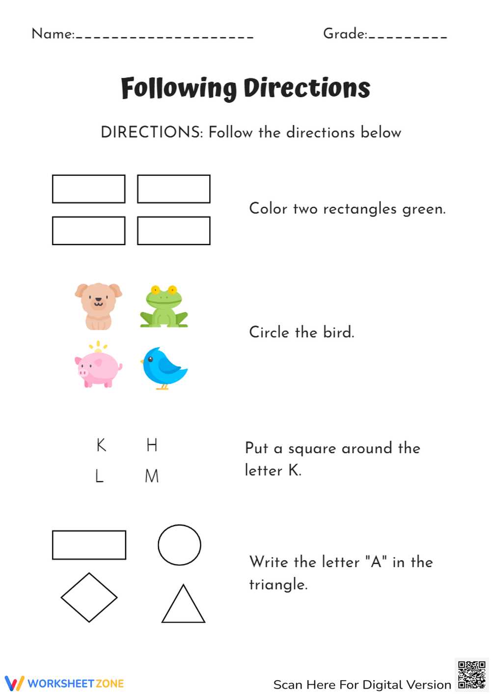 following directions worksheet free following directions worksheet free