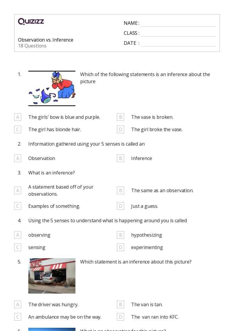 observation vs inference worksheet