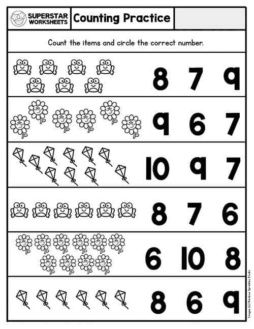 numbers worksheet for preschoolers