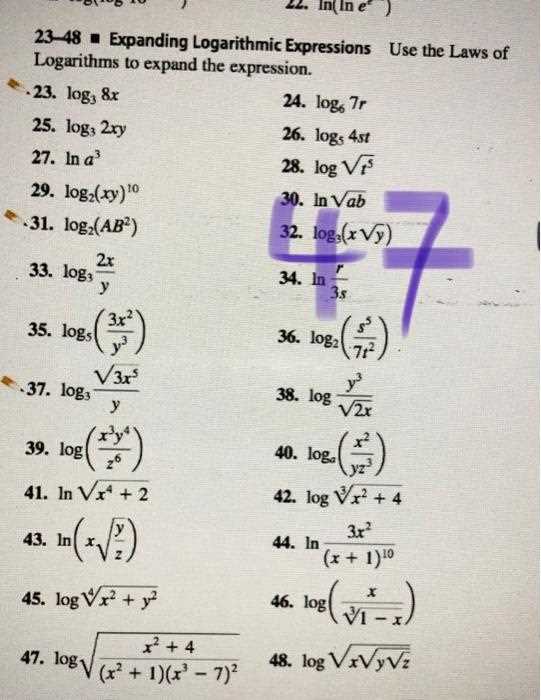 logarithm laws worksheet