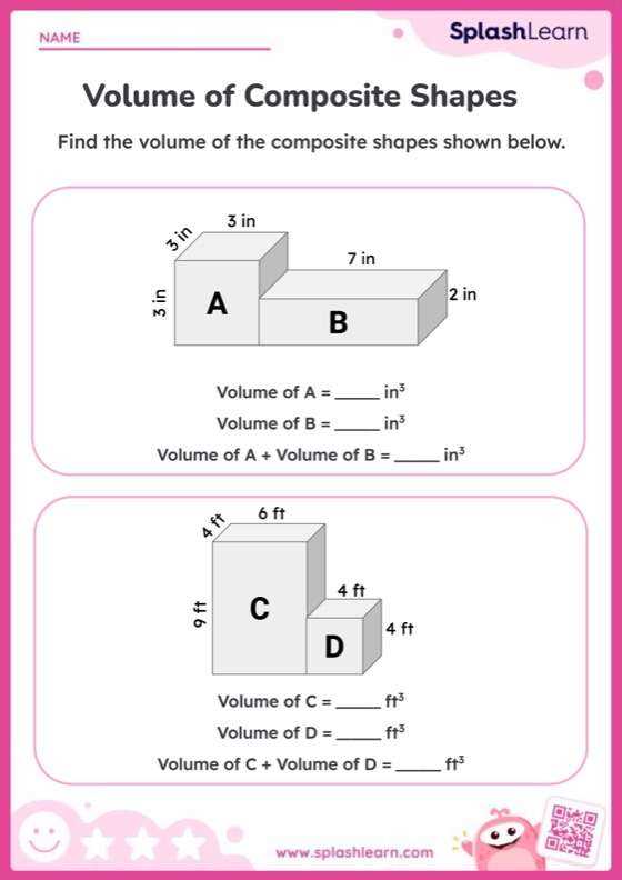 3d shapes volume worksheet