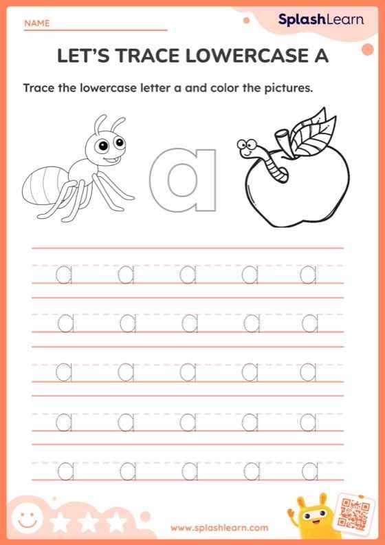 lowercase a worksheets