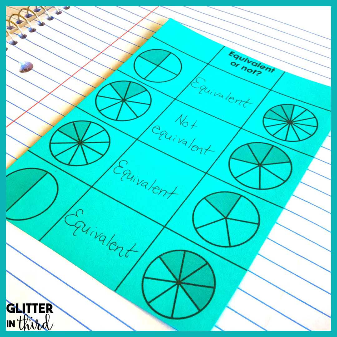 equivalent fractions worksheets grade 3