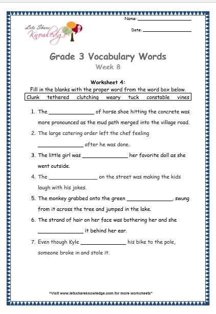 english worksheets for 8th grade