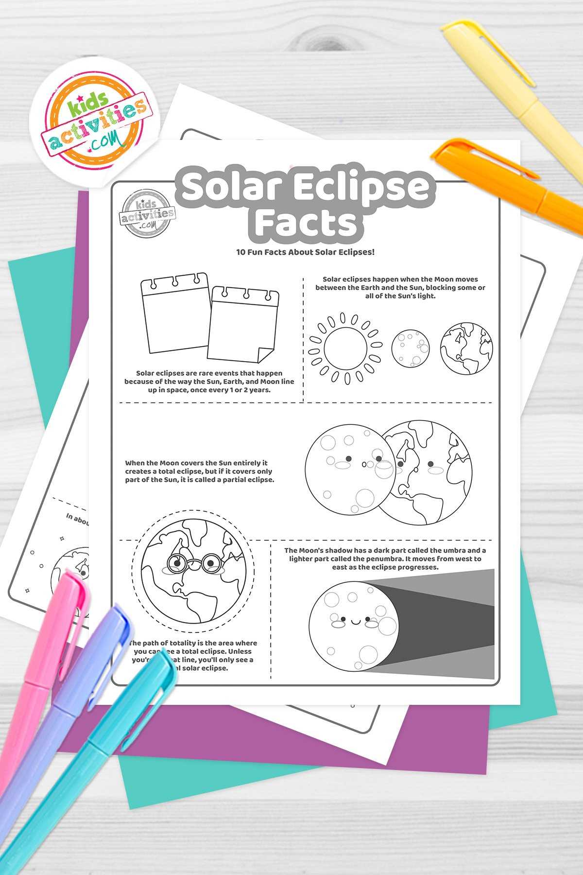 eclipse worksheets for kindergarten