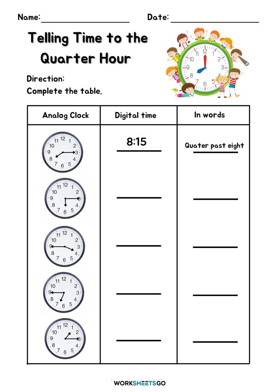 time worksheets hour