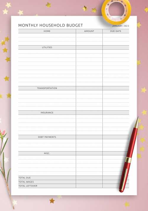 simple budgeting worksheet