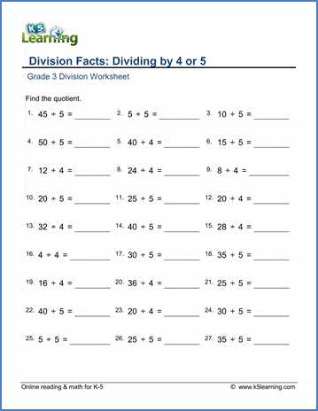 5 grade division worksheets