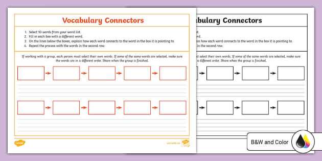 english connectors worksheet