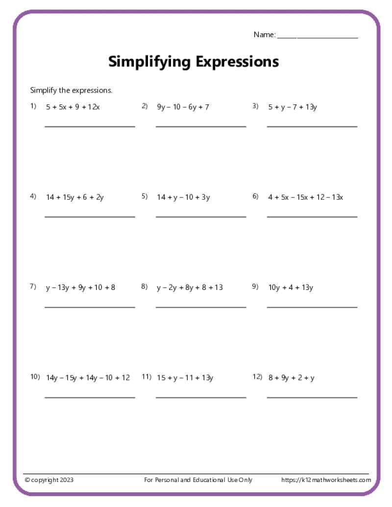 6th grade worksheets