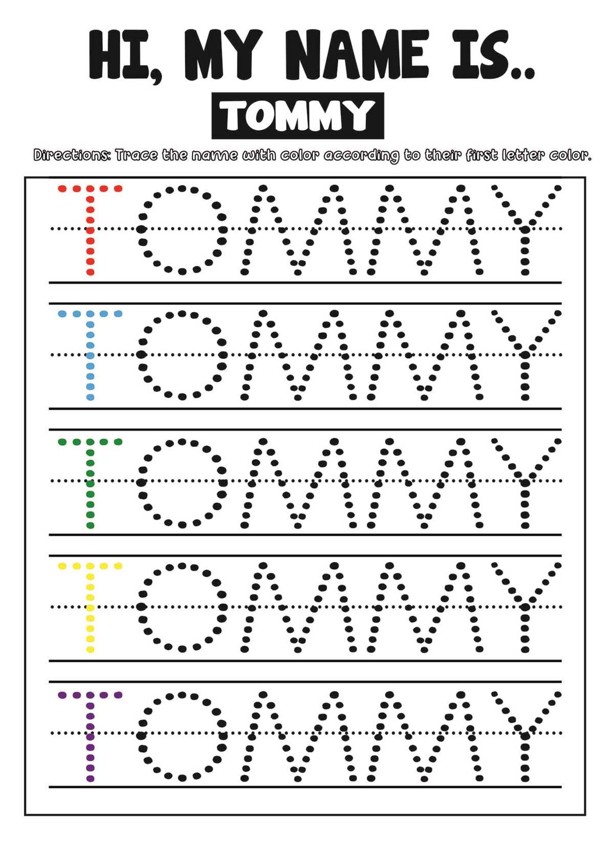 preschool worksheets name tracing