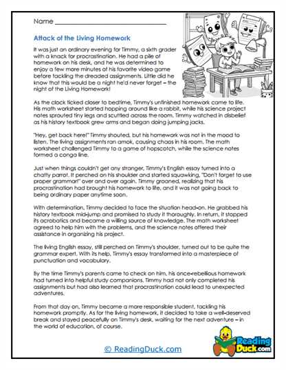 6th grade reading eog practice worksheets