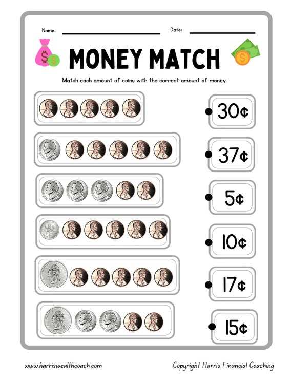 money skills worksheets
