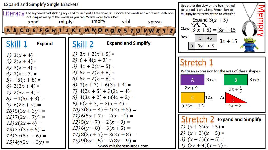 worksheets algebra