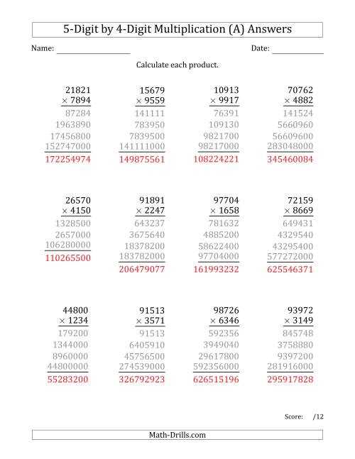 5 digit by 4 digit multiplication worksheets 5 digit by 4 digit multiplication worksheets