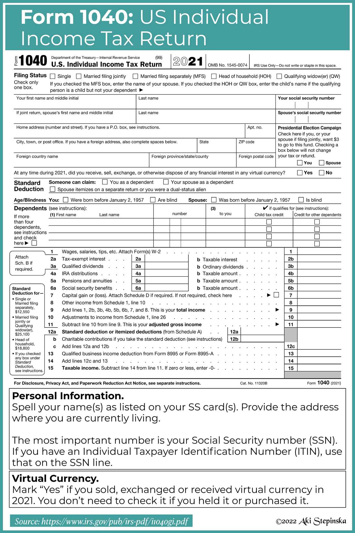 form 1040 worksheets