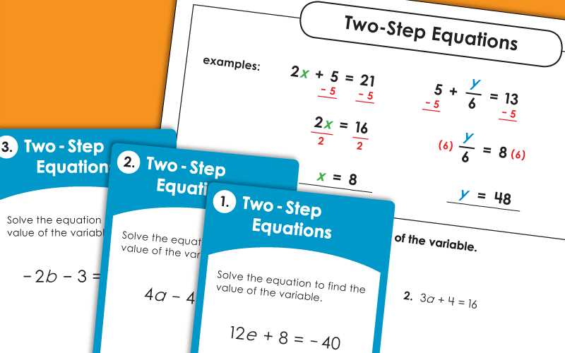 two step equations worksheet