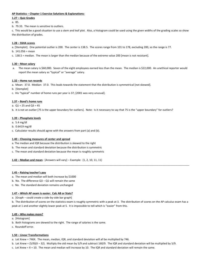 ap statistics scoring worksheet