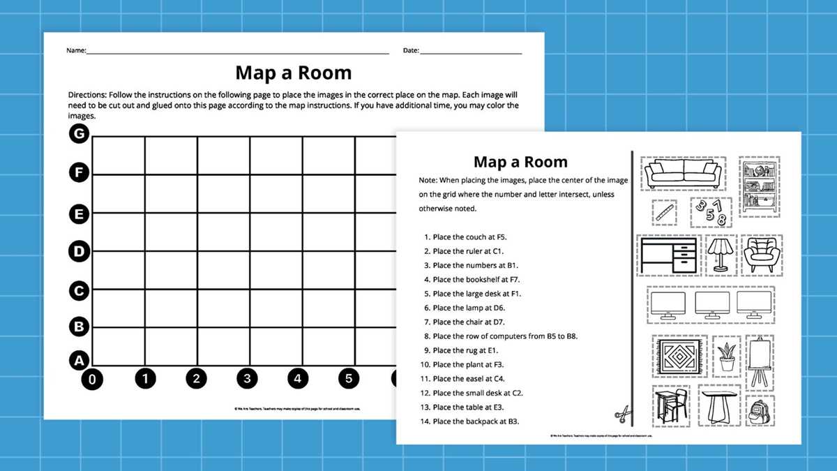 maps and directions worksheets