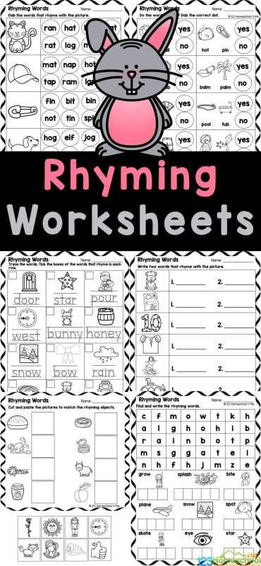 match the rhyming words worksheet