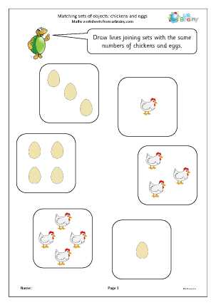 matching number worksheet