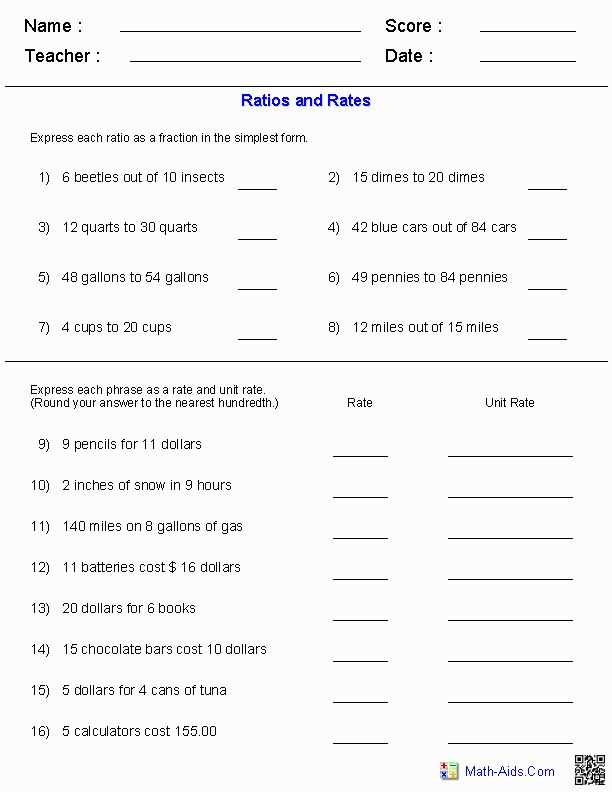 math aid worksheets