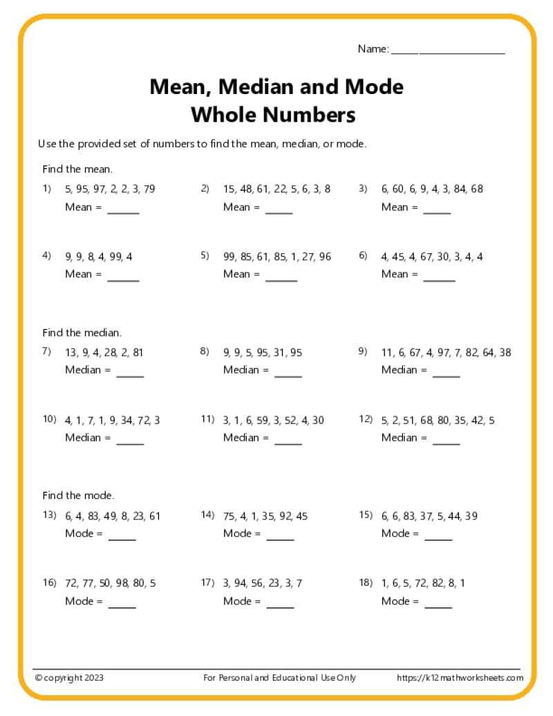 math for 6th grade worksheets