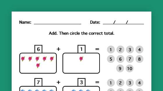 math for autism worksheets