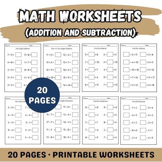 math for kids worksheets