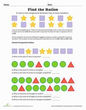 math ratios worksheets