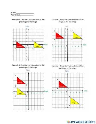 math translation worksheet