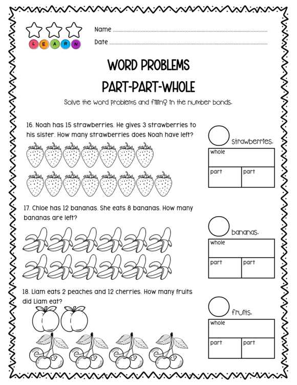 math word problem worksheets