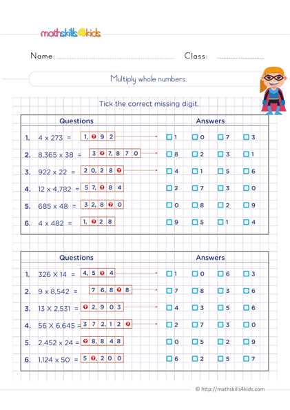 math worksheets for 6th grade