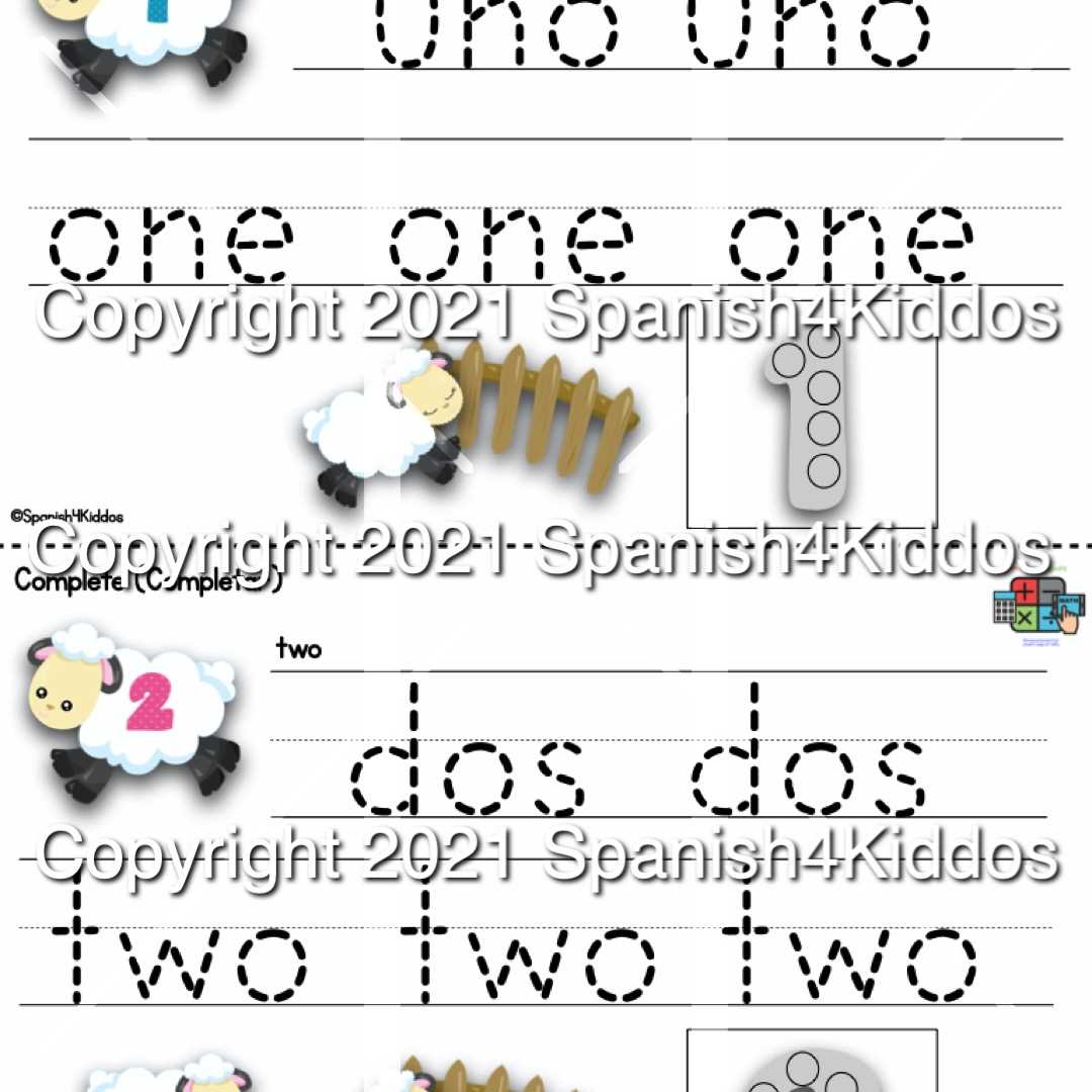math worksheets in spanish