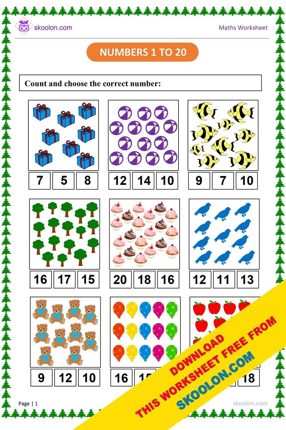 maths number worksheets