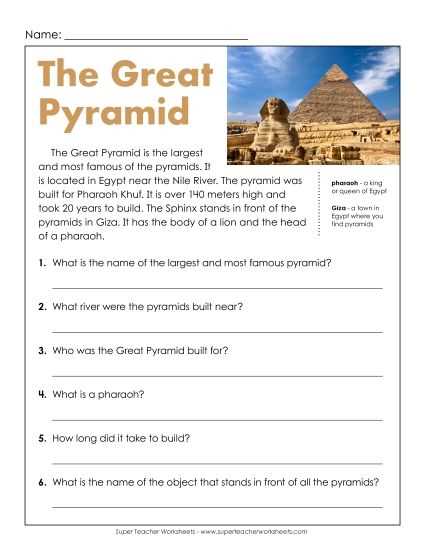 egyptian worksheets printable