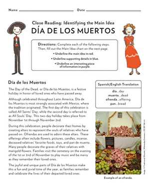 reading comprehension in spanish worksheets