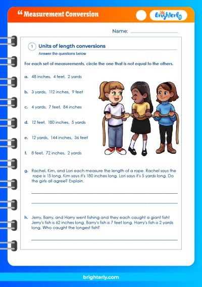 measurement converter worksheet