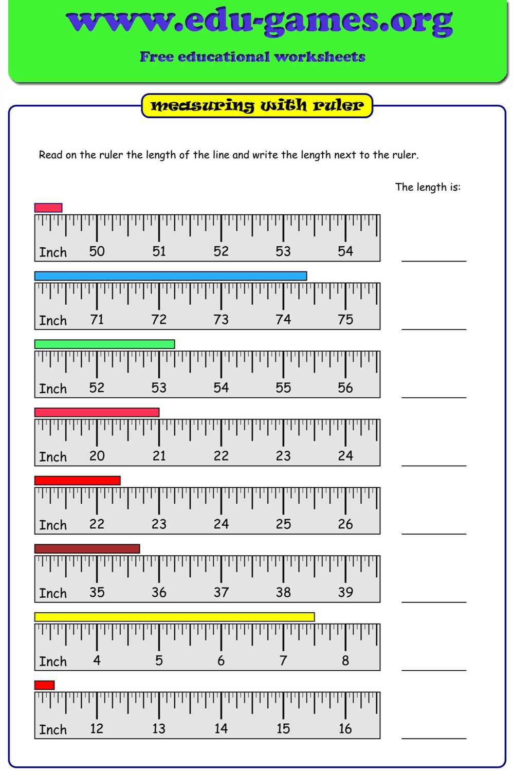 measurement with a ruler worksheets measurement with a ruler worksheets