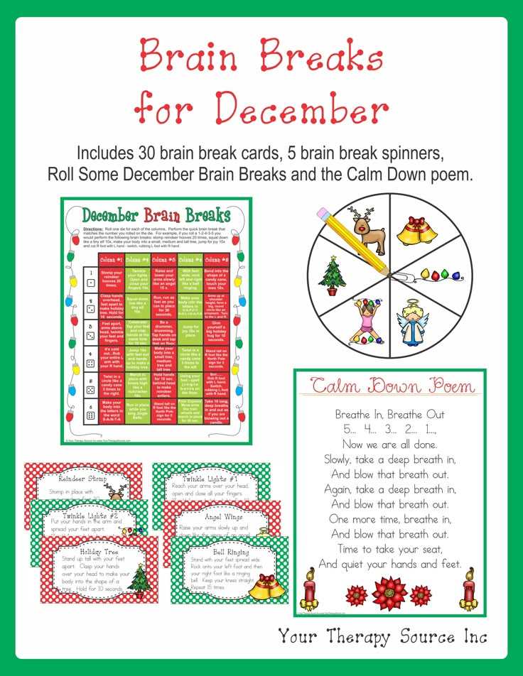 brain break worksheets