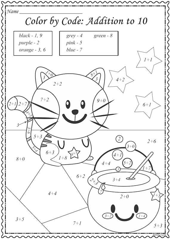 math worksheets to color