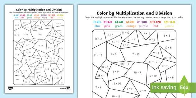 division colouring worksheets