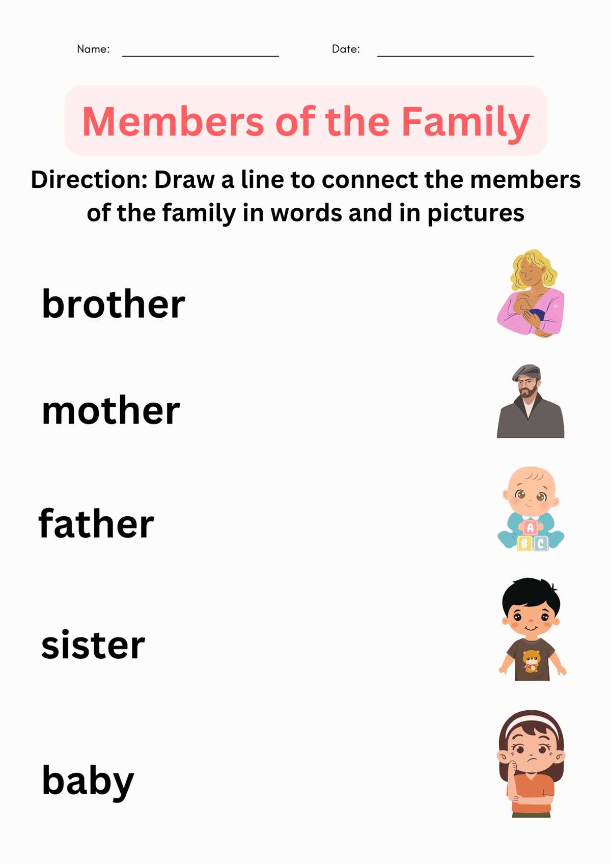 a family tree worksheet