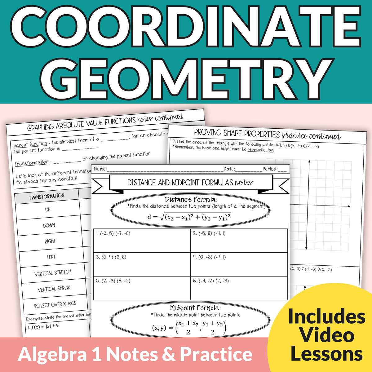 midpoint formula worksheet