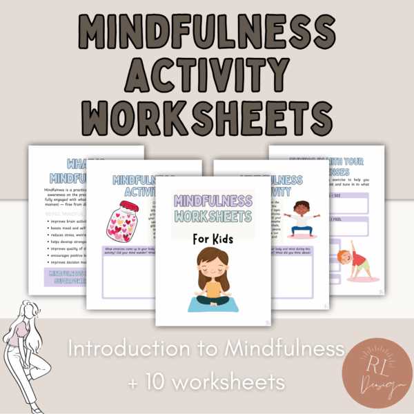 mindfulness worksheets for kids