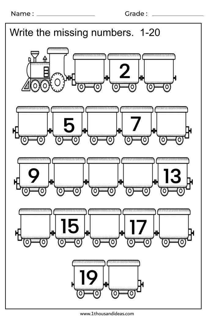 missing numbers worksheet 1 100