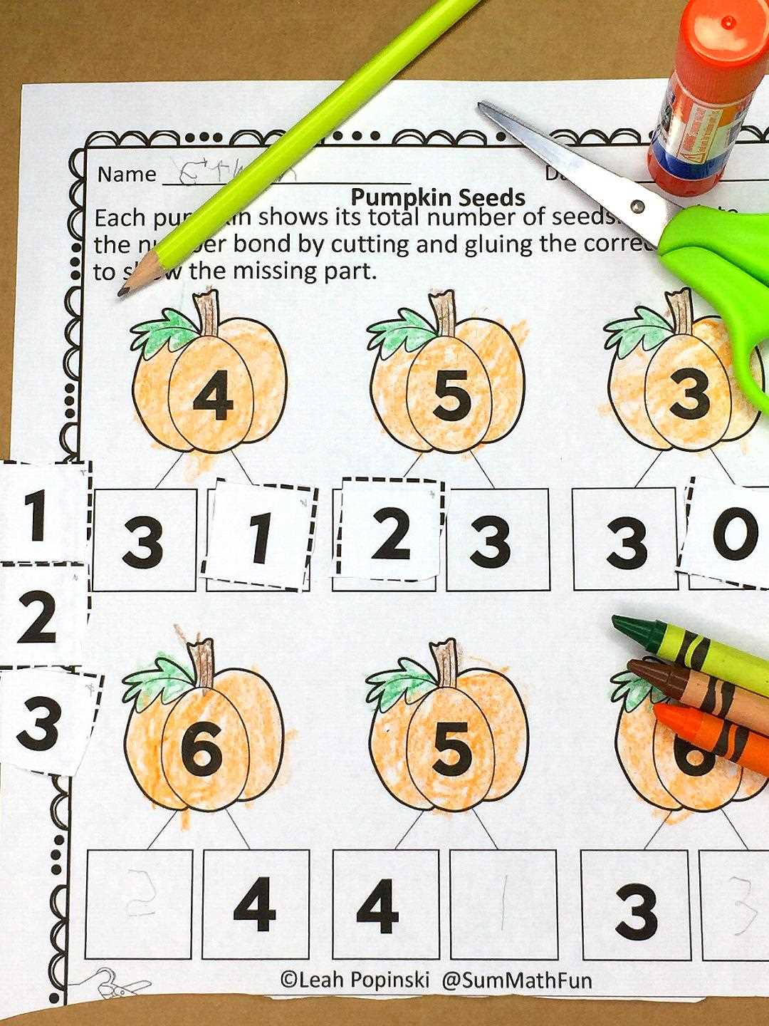 free number bond worksheets