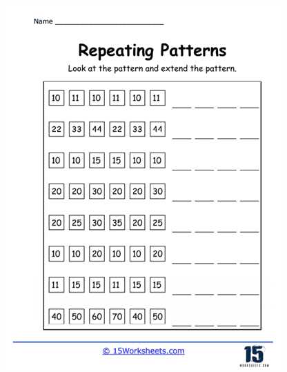 repeating patterns worksheets