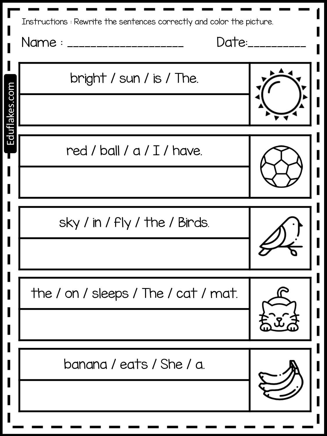 build a sentence worksheets build a sentence worksheets