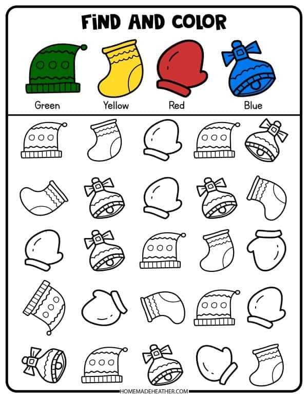 free printable winter preschool worksheets
